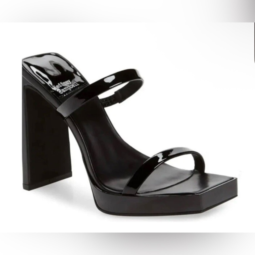 Jeffrey Campbell Hustler Heels Black Patent Size 8.5 NWT